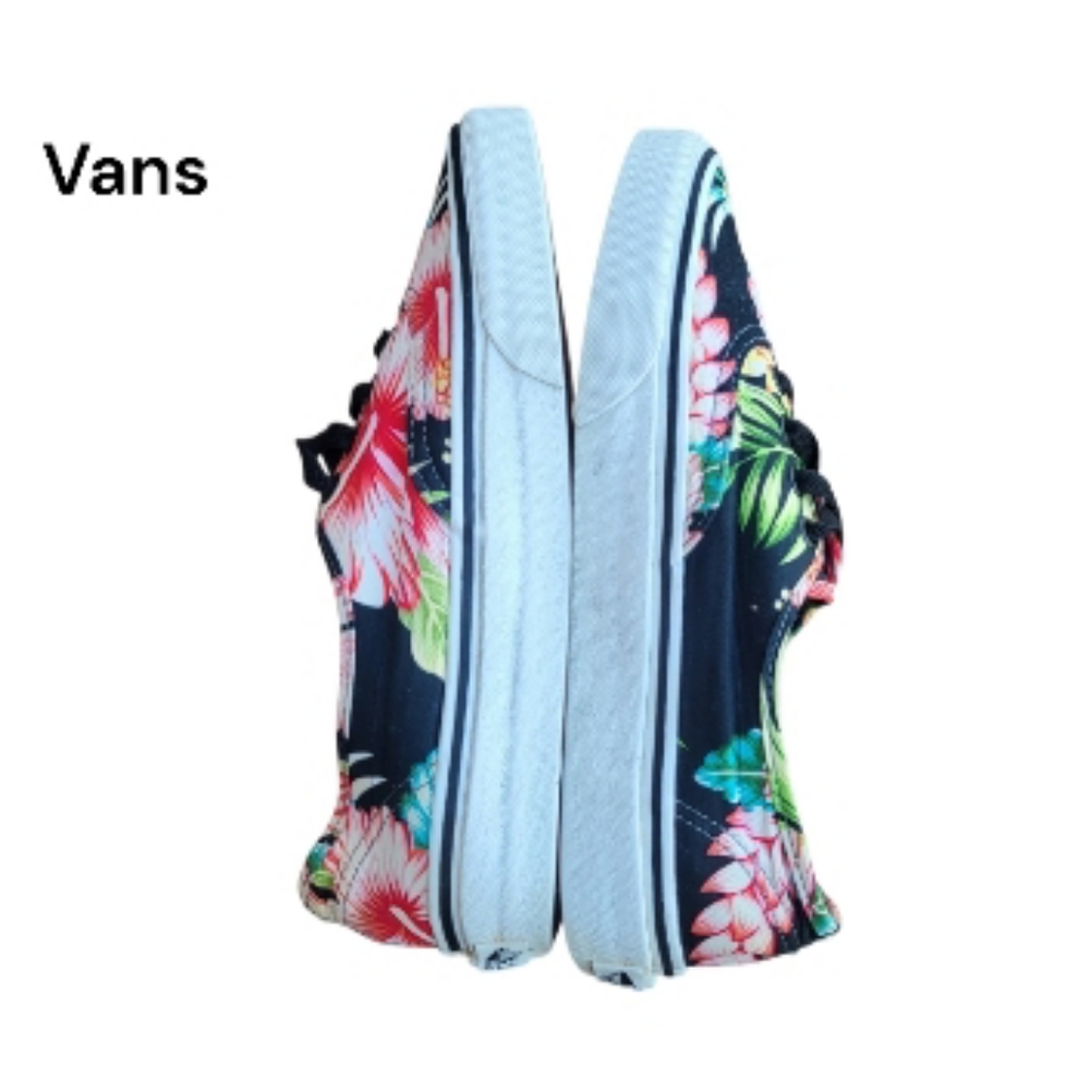 Vans Floral Hawaiian Sk8 Skate Athletic Tennis Shoe Sneaker Black White Women 7 - Picture 5 of 10